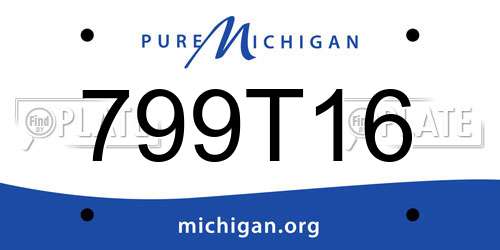 799T16 Michigan License Plate