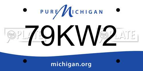 79KW2 Michigan License Plate