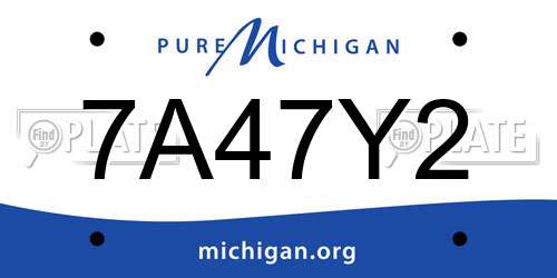 7A47Y2 Michigan License Plate