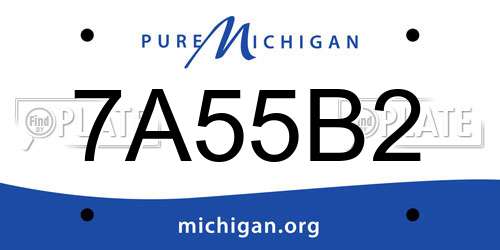 7A55B2 Michigan License Plate