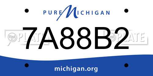 7A88B2 Michigan License Plate