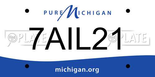 7AIL21 Michigan License Plate