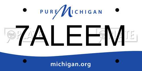 7ALEEM Michigan License Plate