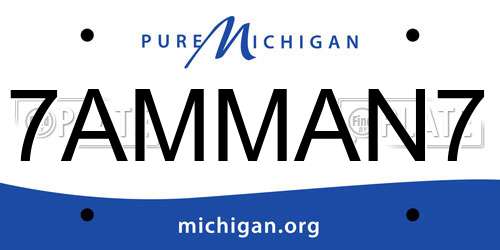 7AMMAN7 Michigan License Plate