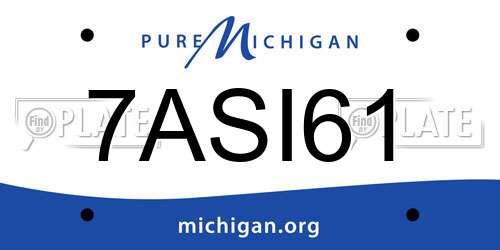 7ASI61 Michigan License Plate