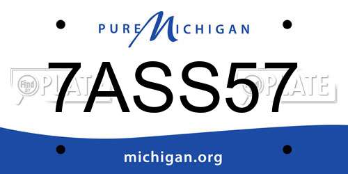 7ASS57 Michigan License Plate