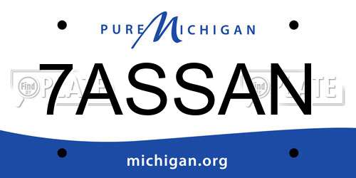 7ASSAN Michigan License Plate