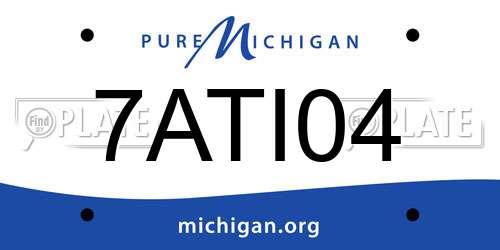 7ATI04 Michigan License Plate