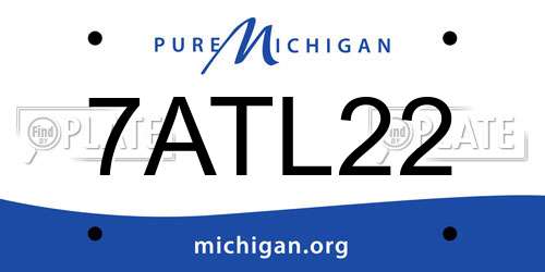 7ATL22 Michigan License Plate