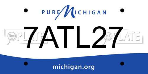 7ATL27 Michigan License Plate