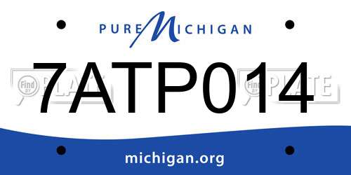 7ATP014 Michigan License Plate