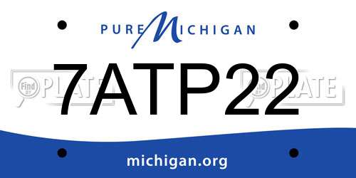 7ATP22 Michigan License Plate