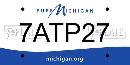 7ATP27 Michigan License Plate