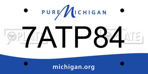 7ATP84 Michigan License Plate