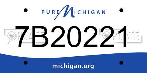 7B20221 Michigan License Plate
