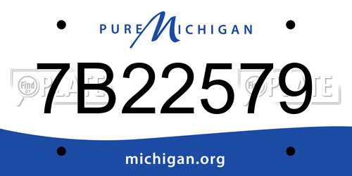 7B22579 Michigan License Plate