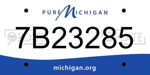 7B23285 Michigan License Plate