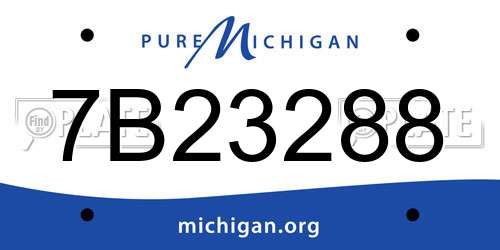 7B23288 Michigan License Plate
