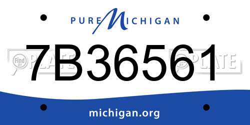 7B36561 Michigan License Plate