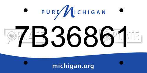 7B36861 Michigan License Plate