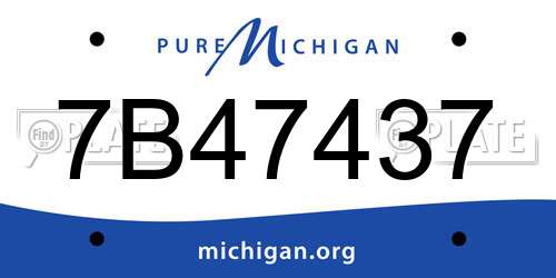 7B47437 Michigan License Plate