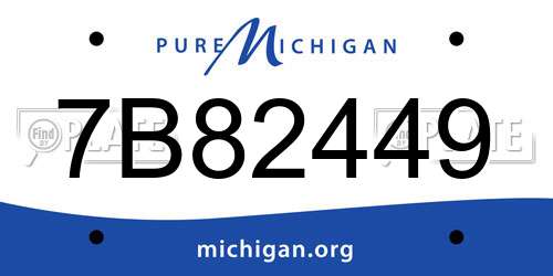 7B82449 Michigan License Plate