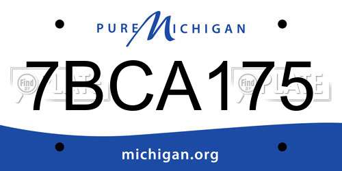 7BCA175 Michigan License Plate