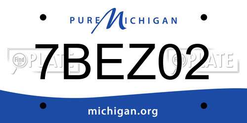 7BEZ02 Michigan License Plate