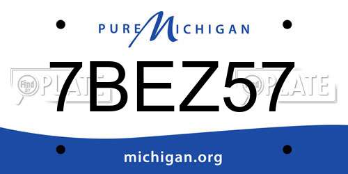 7BEZ57 Michigan License Plate