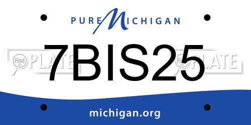 7BIS25 Michigan License Plate
