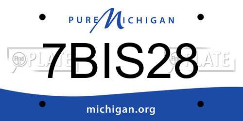 7BIS28 Michigan License Plate