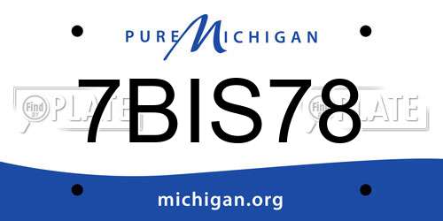 7BIS78 Michigan License Plate