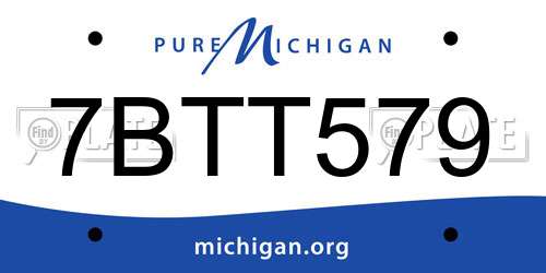 7BTT579 Michigan License Plate