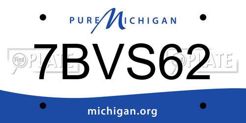 7BVS62 Michigan License Plate