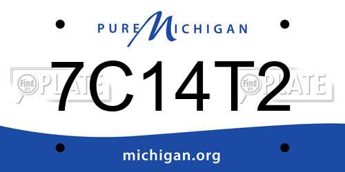 7C14T2 Michigan License Plate