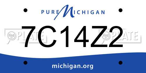 7C14Z2 Michigan License Plate