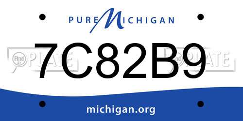 7C82B9 Michigan License Plate