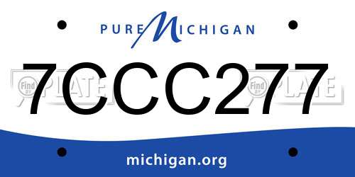7CCC277 Michigan License Plate