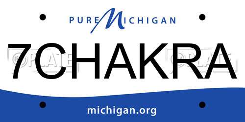 7CHAKRA Michigan License Plate