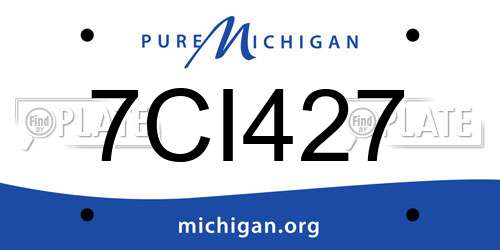 7CI427 Michigan License Plate