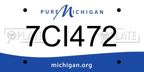 7CI472 Michigan License Plate