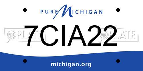 7CIA22 Michigan License Plate