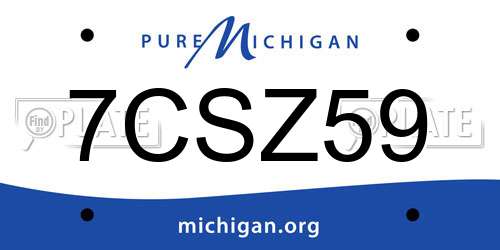 7CSZ59 Michigan License Plate