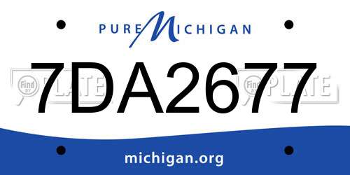 7DA2677 Michigan License Plate
