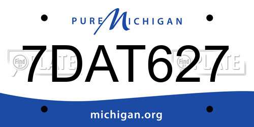 7DAT627 Michigan License Plate