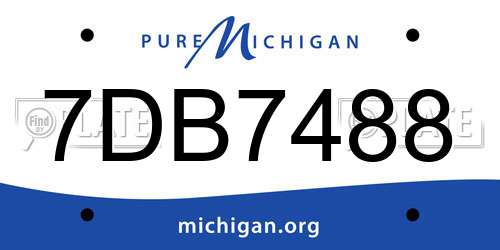 7DB7488 Michigan License Plate