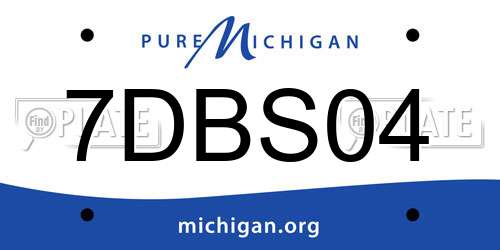 7DBS04 Michigan License Plate