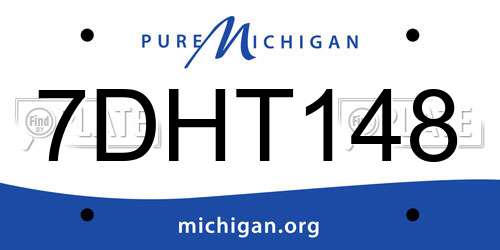 7DHT148 Michigan License Plate