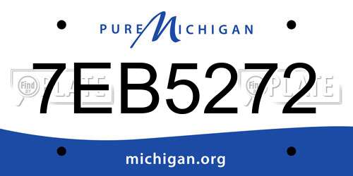7EB5272 Michigan License Plate