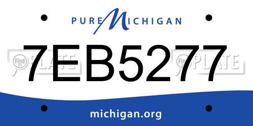 7EB5277 Michigan License Plate